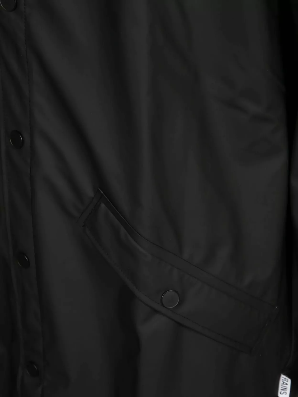 Rains Long Waterproof Hooded Jacket With Front Pockets