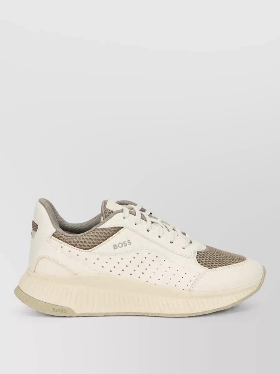 Boss calfskin low-top sneakers