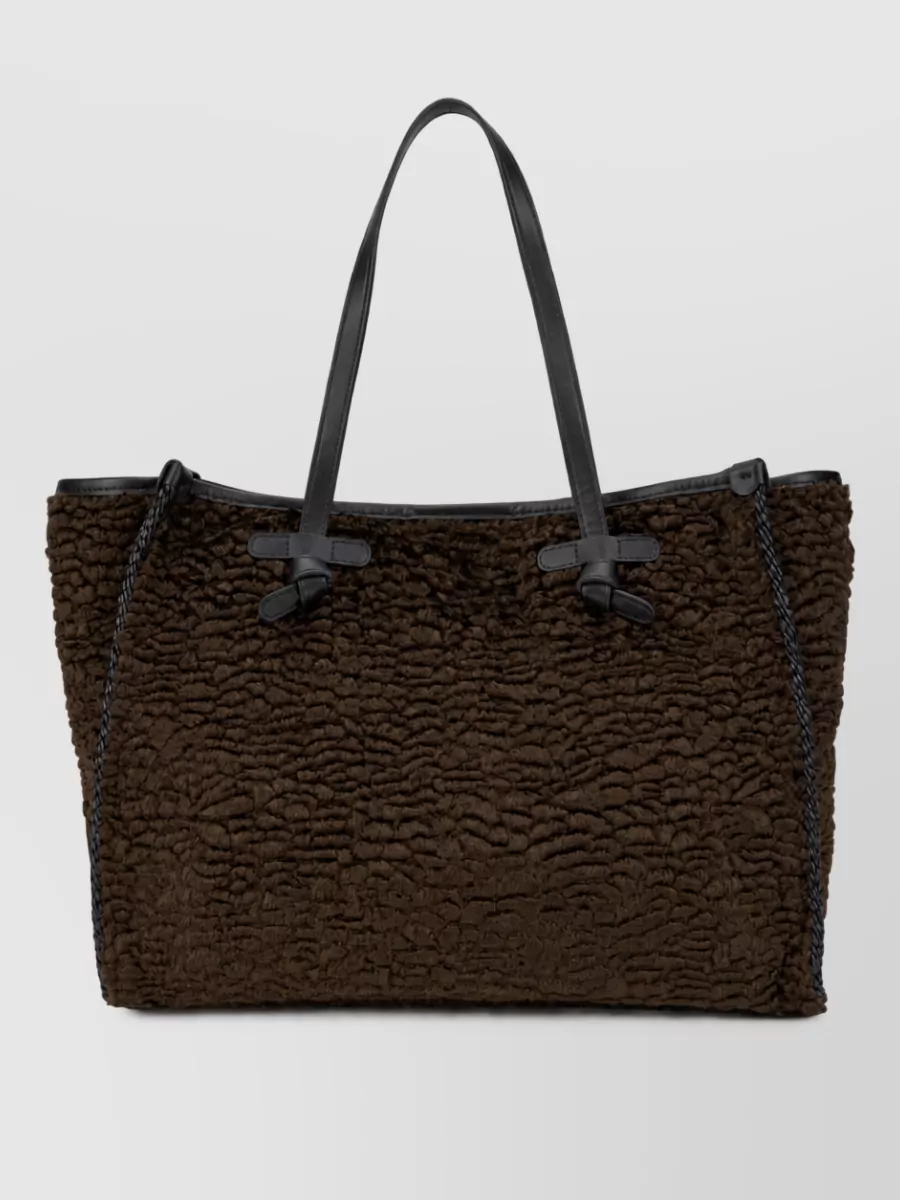 Gianni Chiarini faux astrakhan tote bag