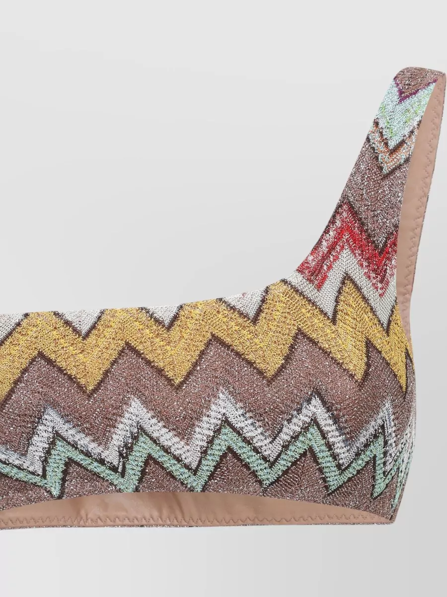 Missoni One-Shoulder Zigzag Bikini