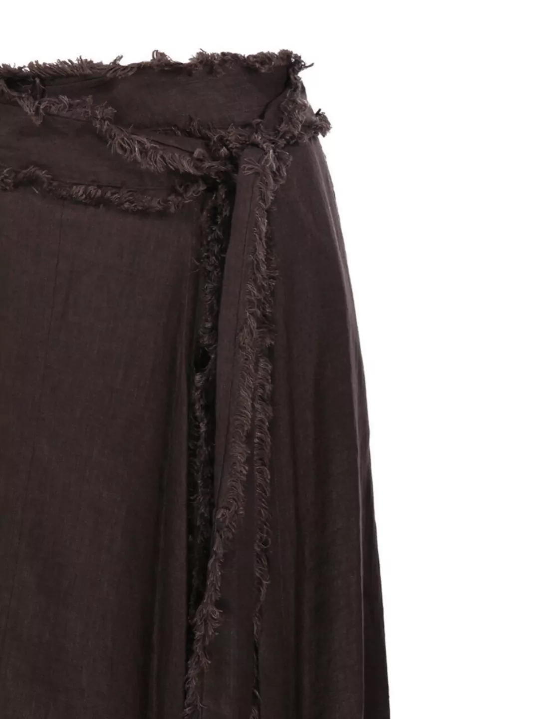 P.a.r.o.s.h Frayed Edges Midi Length Wrap Skirt