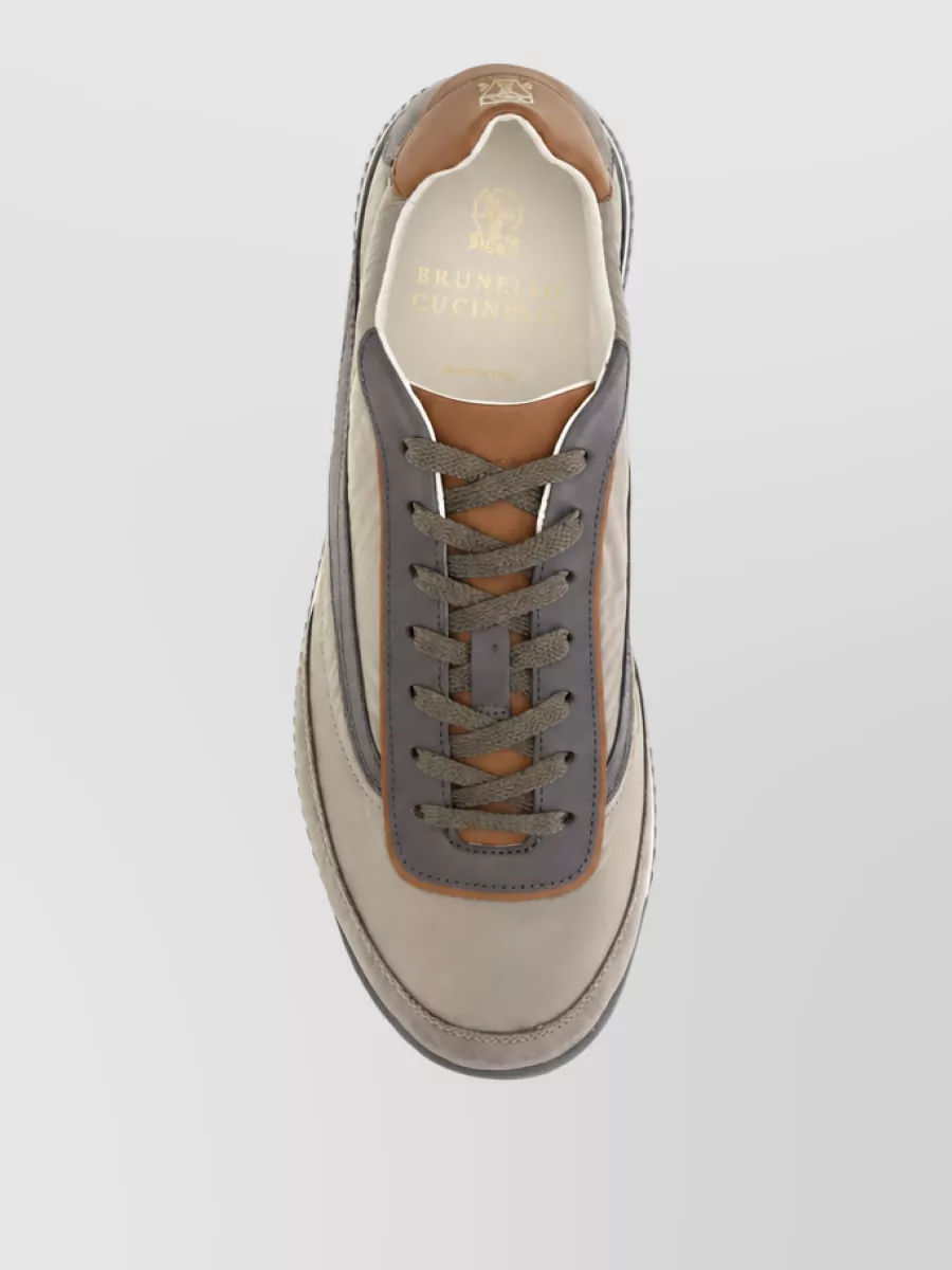 Brunello Cucinelli Suede Leather Low-Top Sneakers