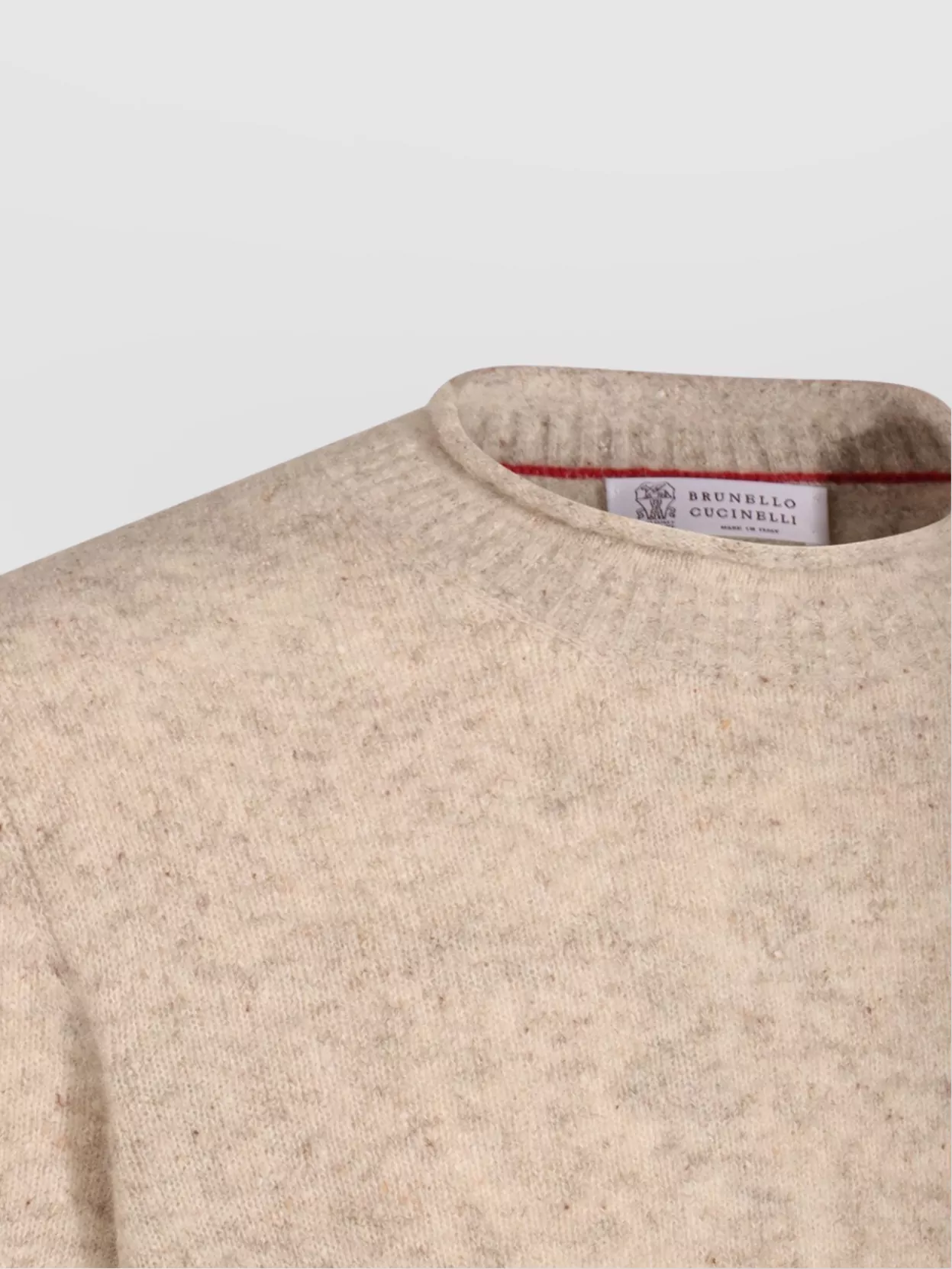 Brunello Cucinelli Ribbed Crewneck Sweater With Soft Texture