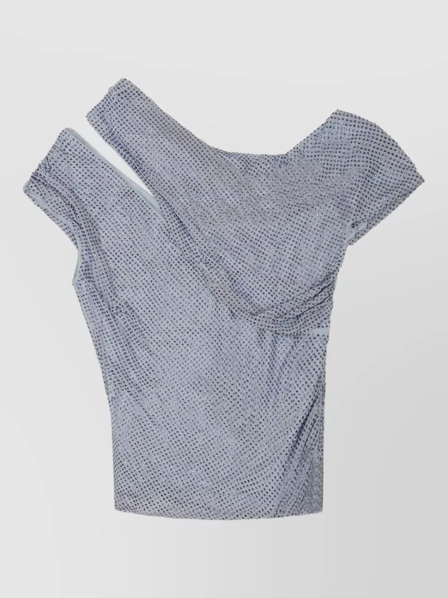 Self-Portrait Embellished Asymmetric Top