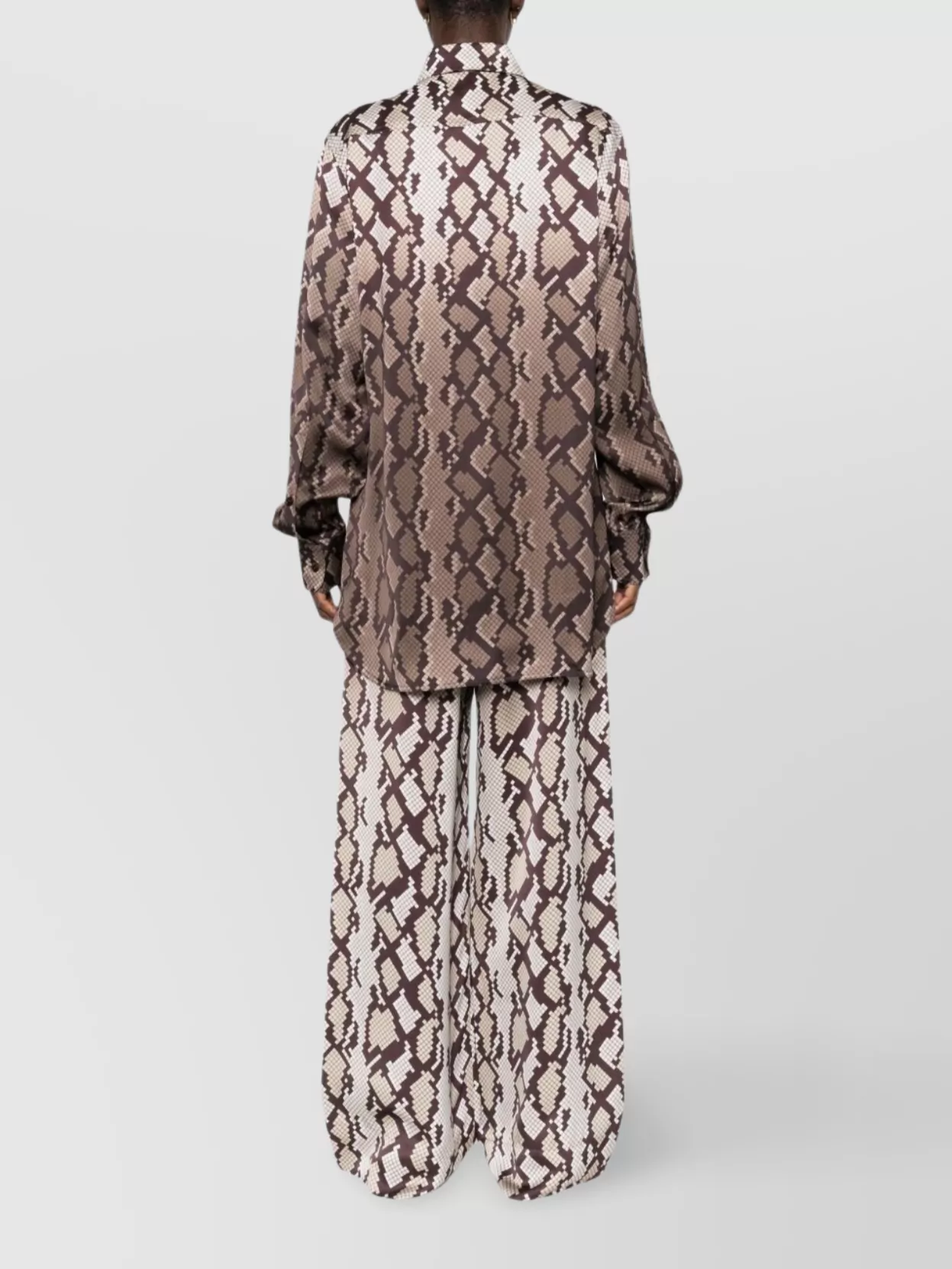 Stella Mccartney Long Sleeve Collared Shirt With Snake Print