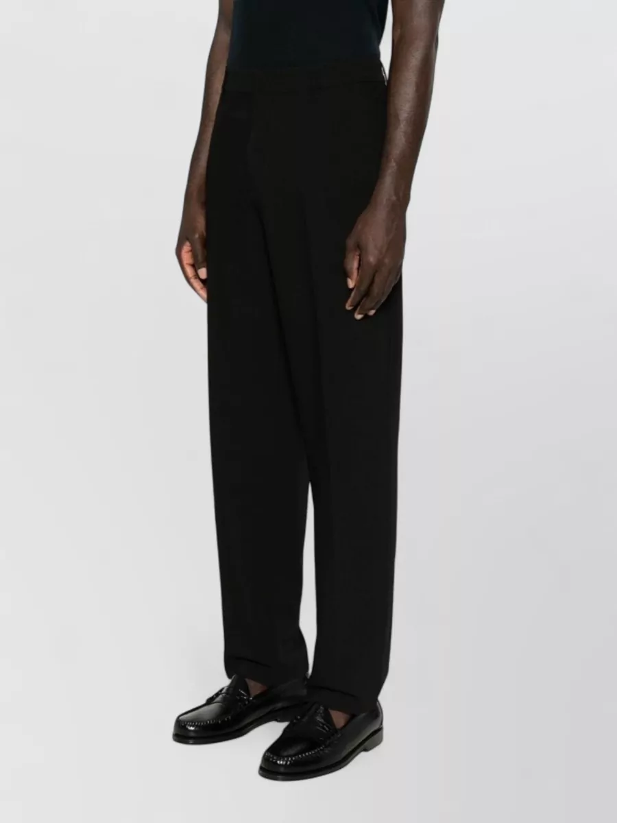 Emporio Armani Crepe Straight-Leg Tailored Trousers