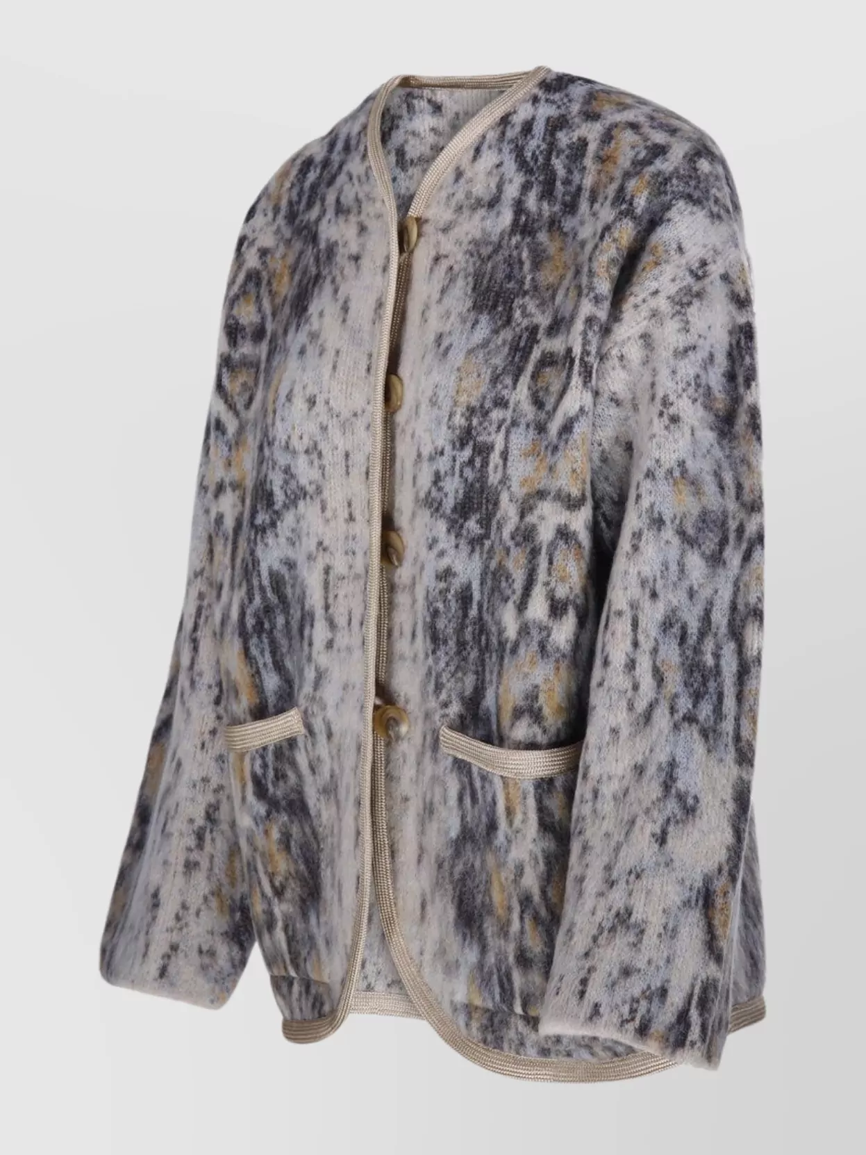 Forte Forte Knitwear Coat With Front Pockets And Long Sleeves In Multi