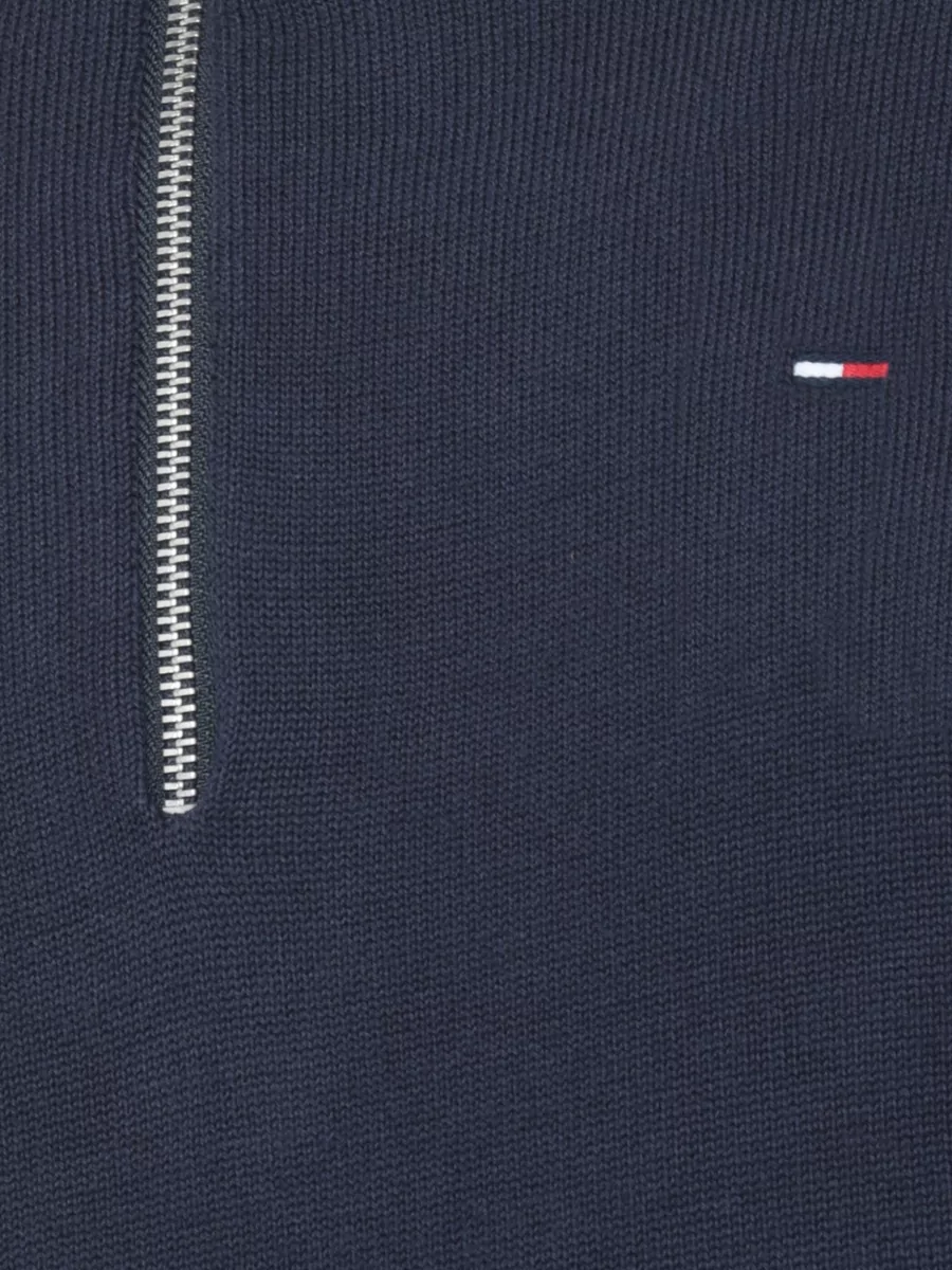 Tommy Hilfiger Cotton High Neck Zip Long Sleeve Sweatshirt