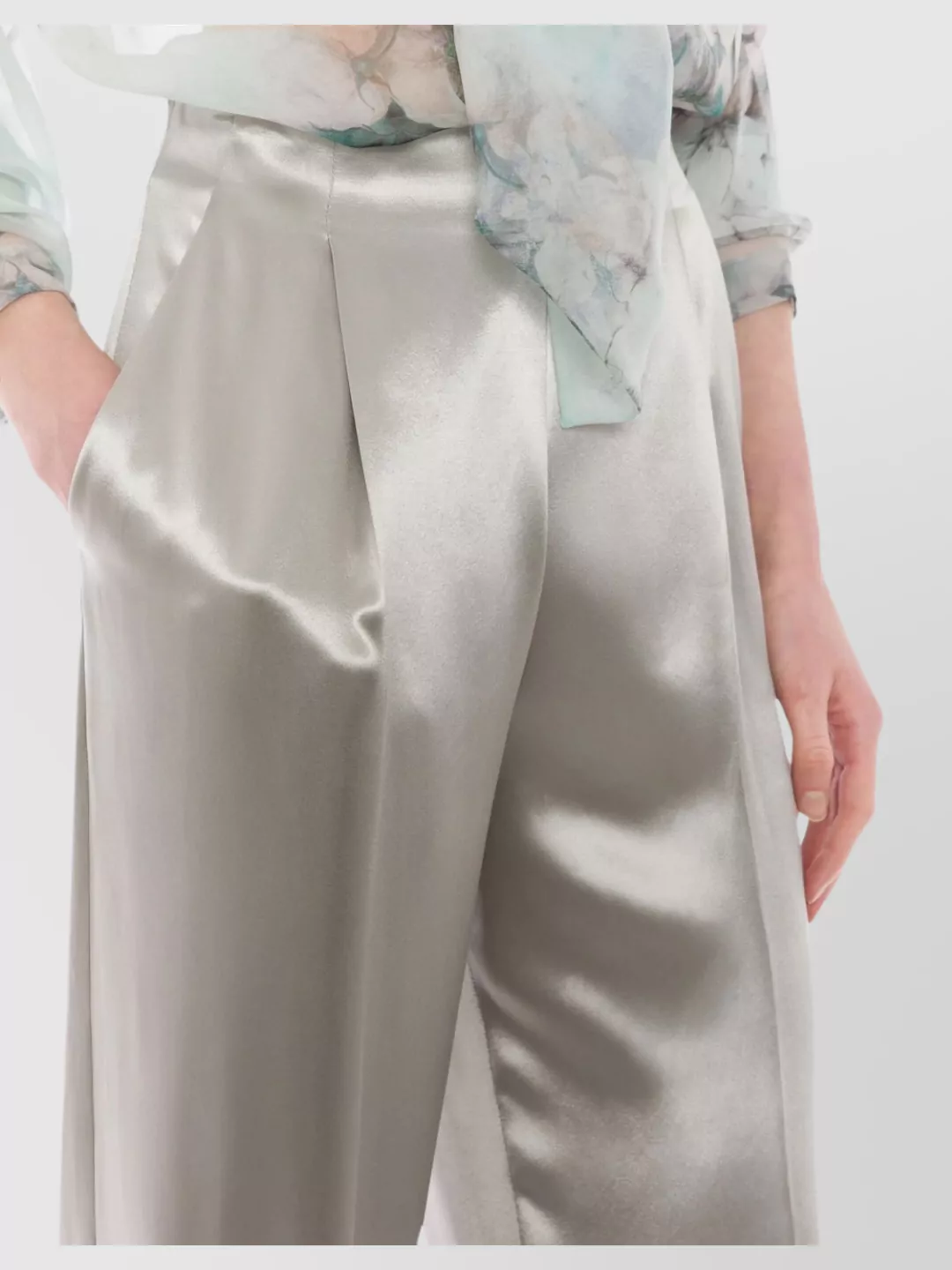 Alberta Ferretti High Waist Wide Leg Trousers