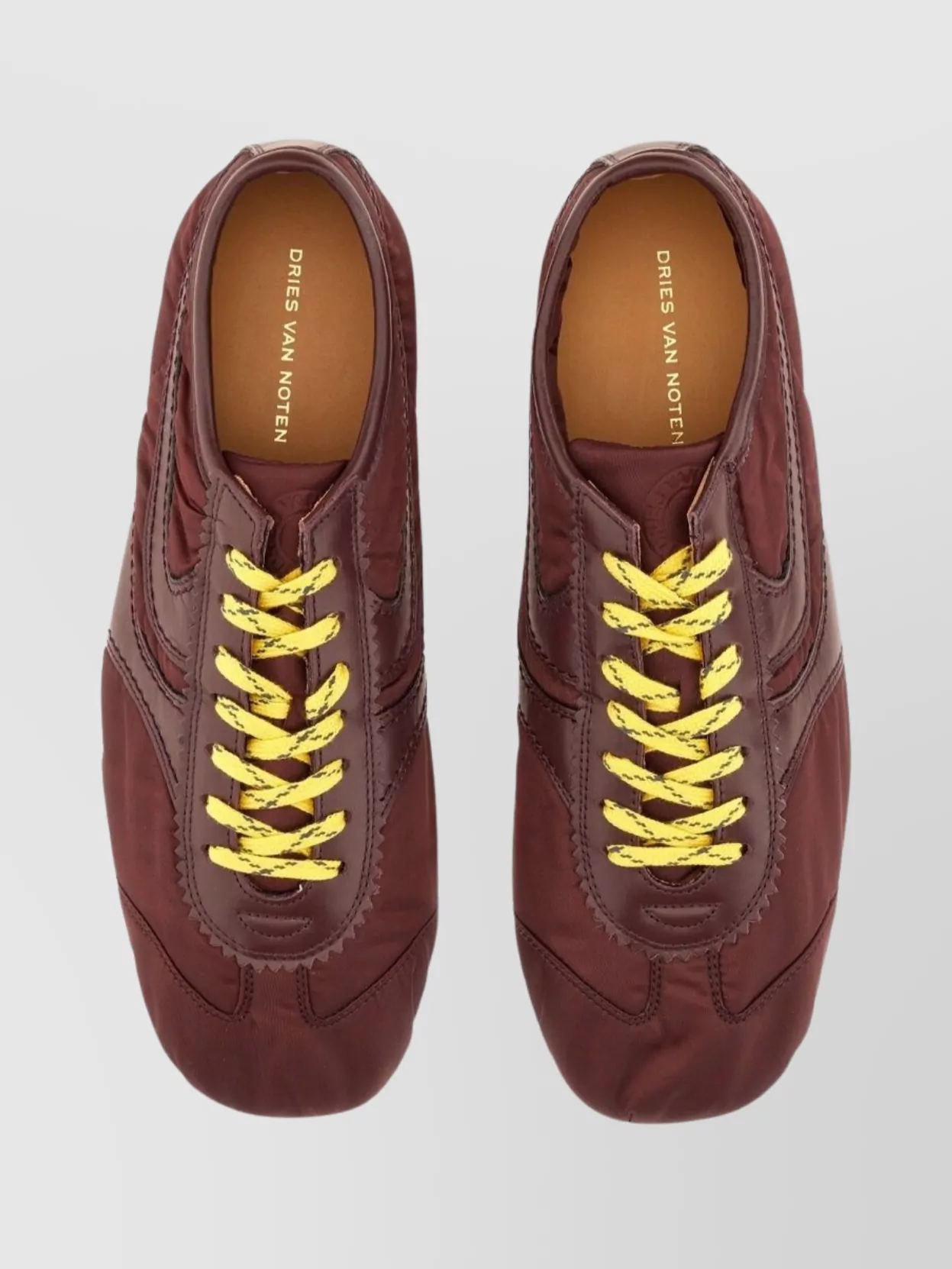 Dries Van Noten Quilted Nappa Leather And Nylon Sneakers