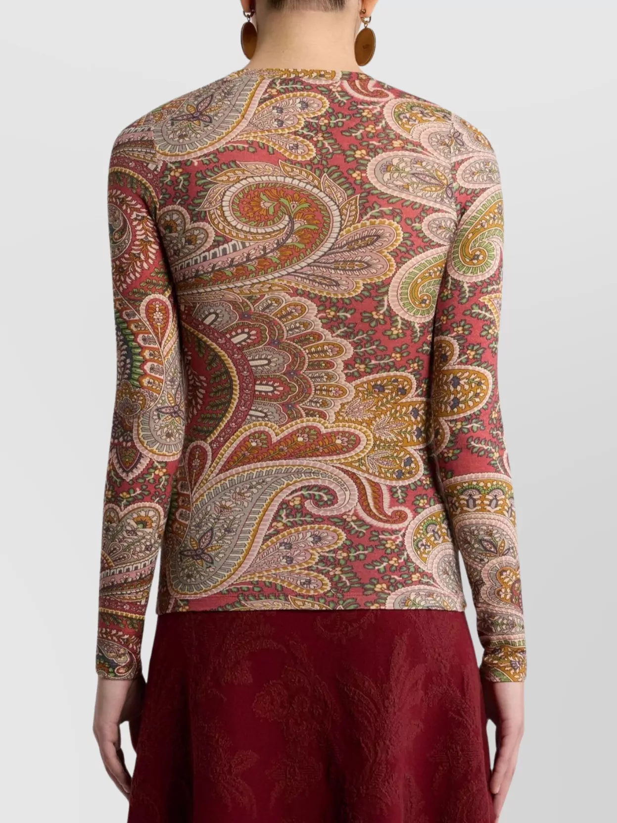Etro Crew Neck Long-Sleeved Top