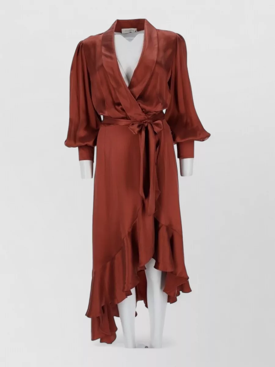 Zimmermann silk wrap midi dress