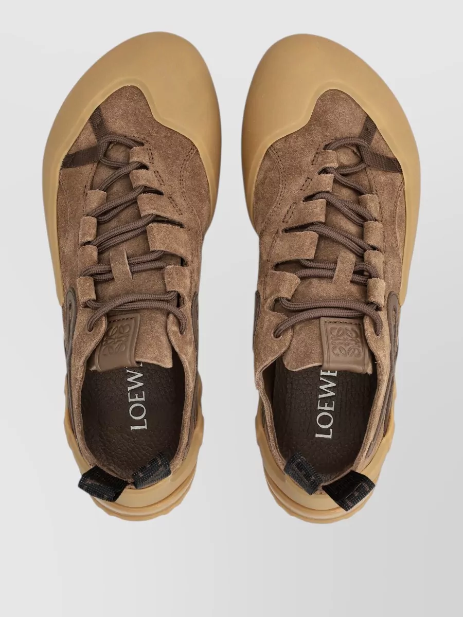 Loewe Leather Lace-Up Sneakers