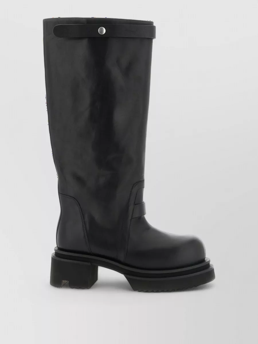 Rick Owens Leather High Boots