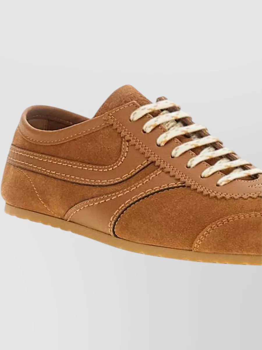 Dries Van Noten Leather Low-Top Sneakers