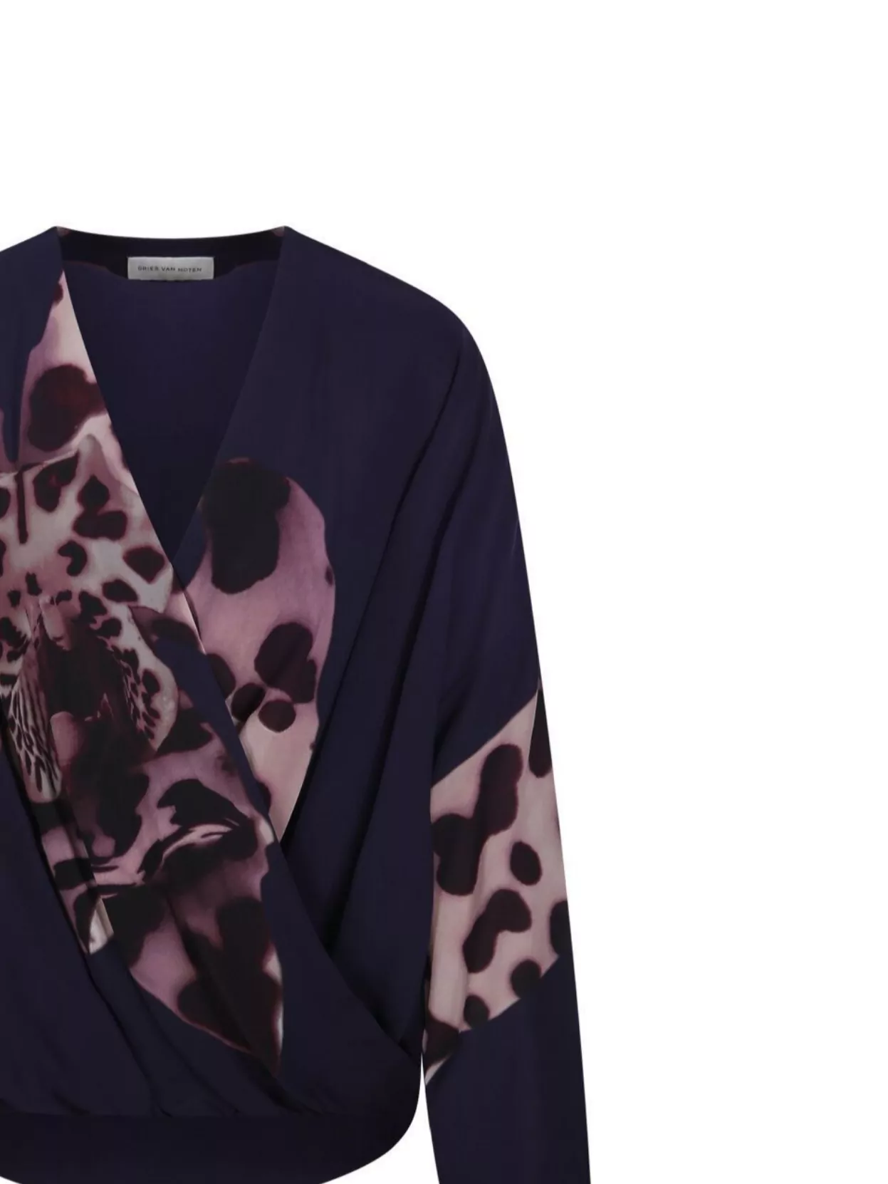 Dries Van Noten Camiel Loose Top With Draped Front