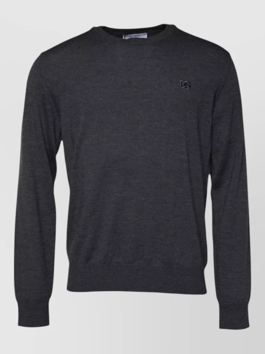 Dolce&Gabbana virgin wool fine-knit logo crew-neck sweater