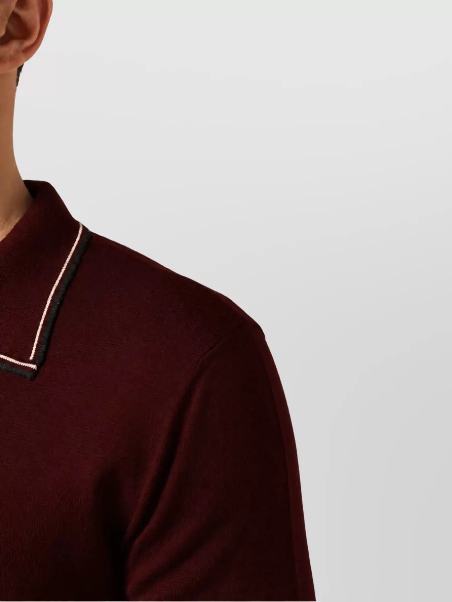 Dolce&Gabbana Wool Long-Sleeve Polo Shirt