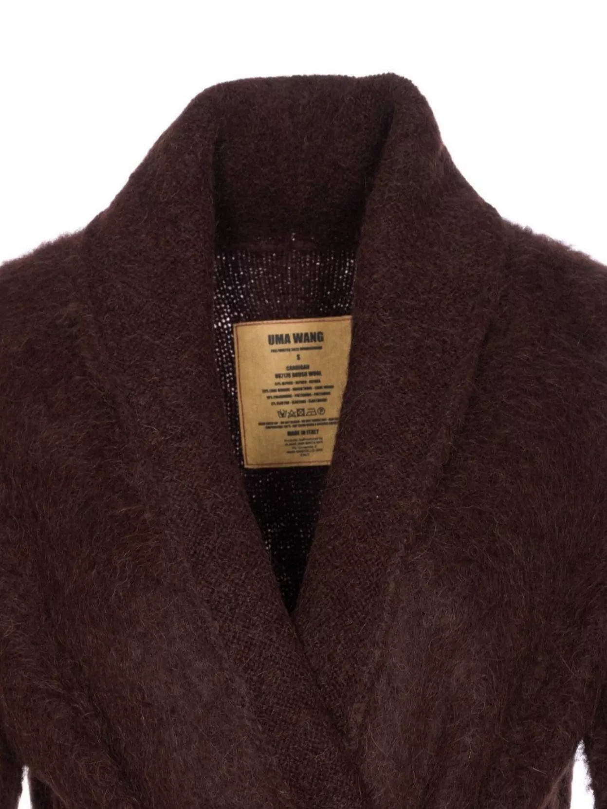 Uma Wang Knitwear With Belted Waist And Shawl Collar