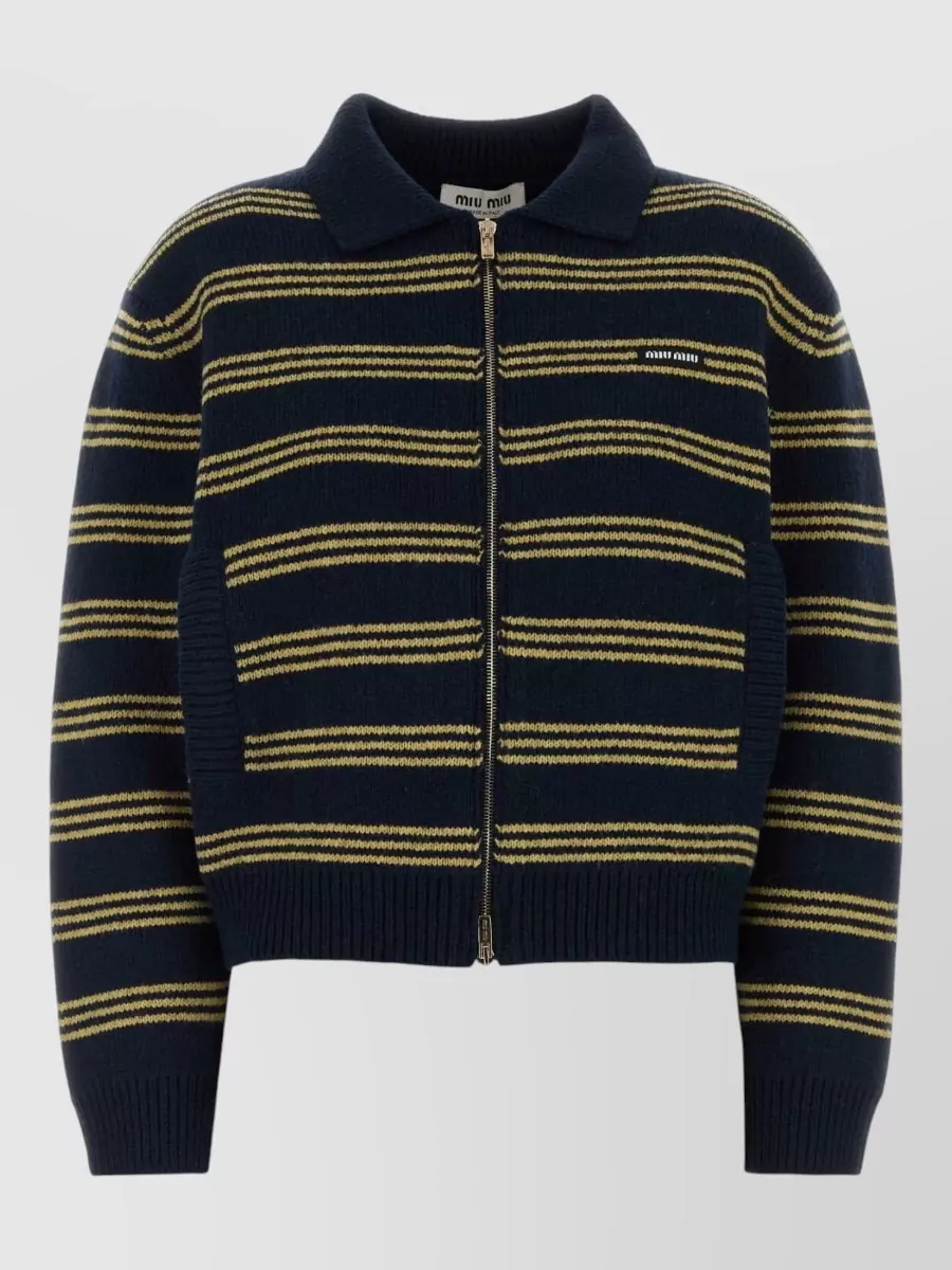 Miu Miu embroidered cashmere wool cardigan