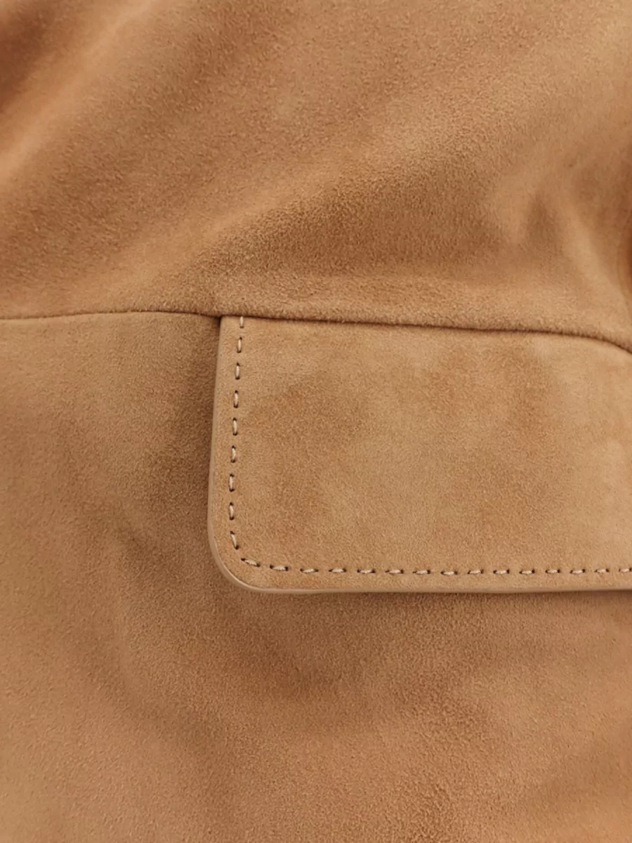 Boss Suede Single-Breasted Blazer