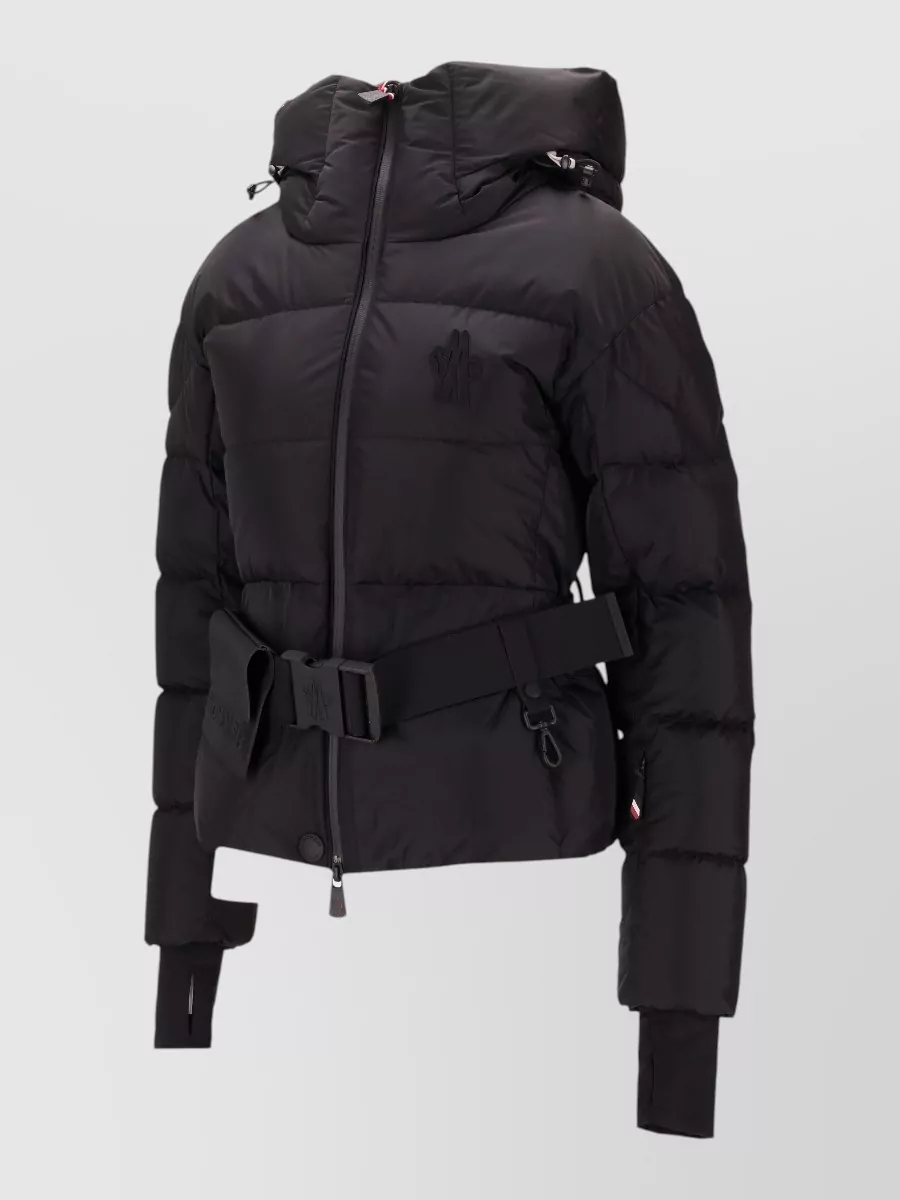 Moncler Grenoble Hooded Jacket Belted Waist Quilting
