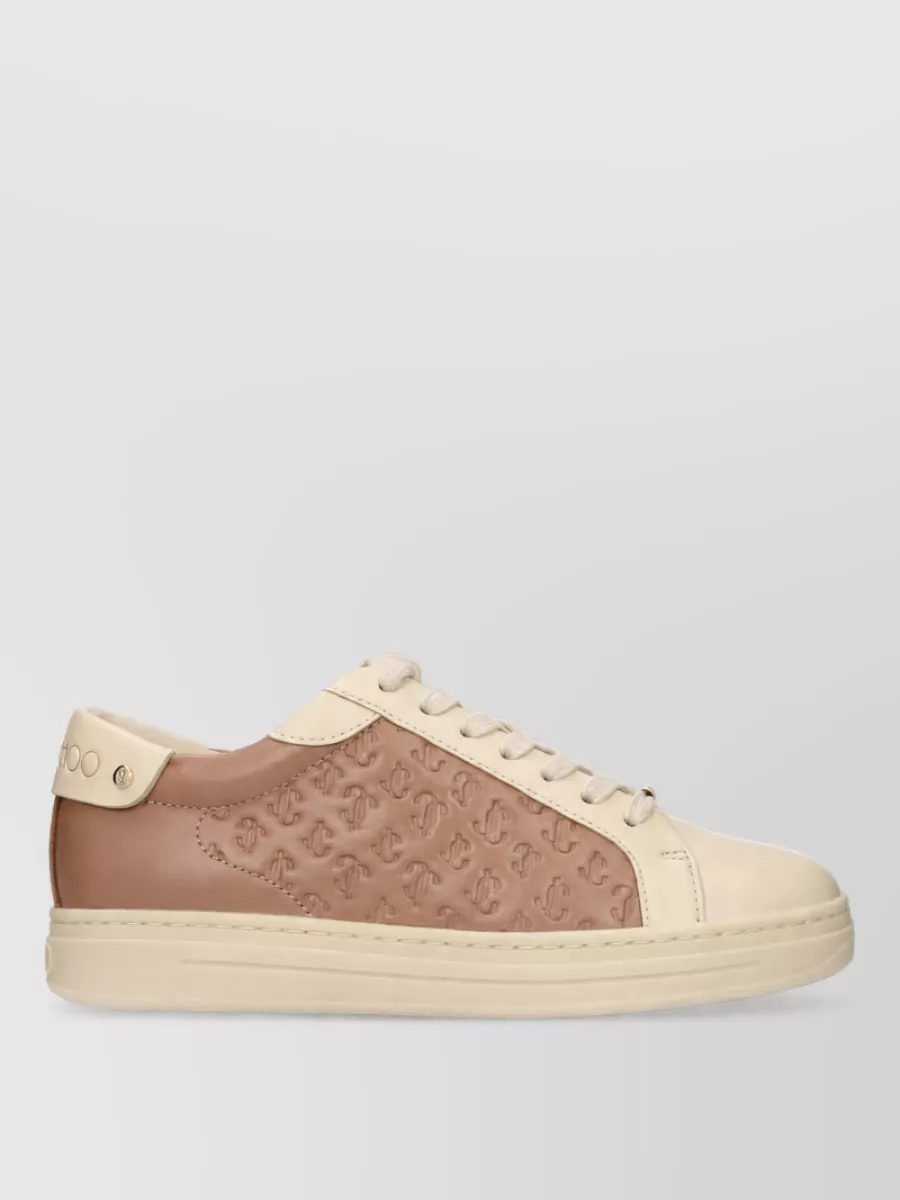 Jimmy Choo Leather Lace-Up Sneakers