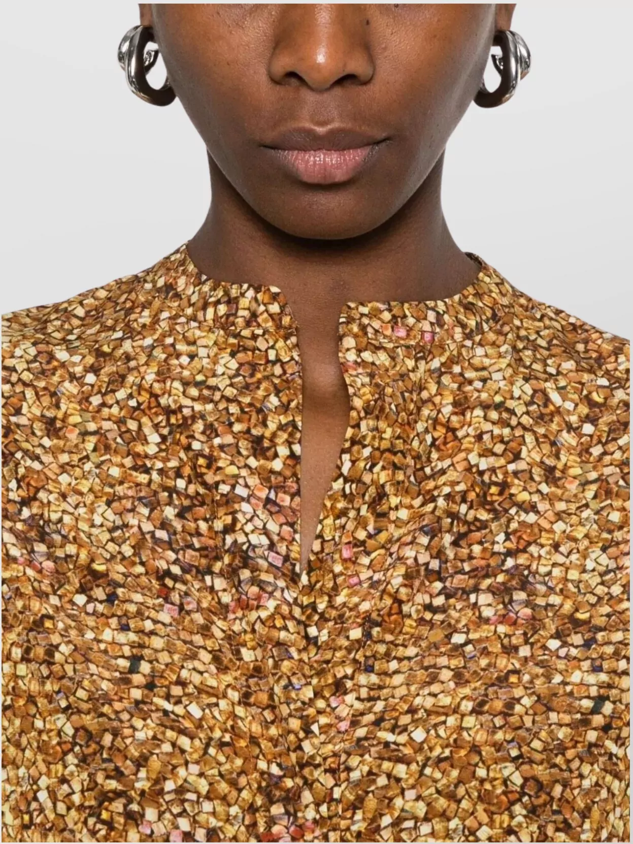 Isabel Marant Mosaic Print Silk Blouse