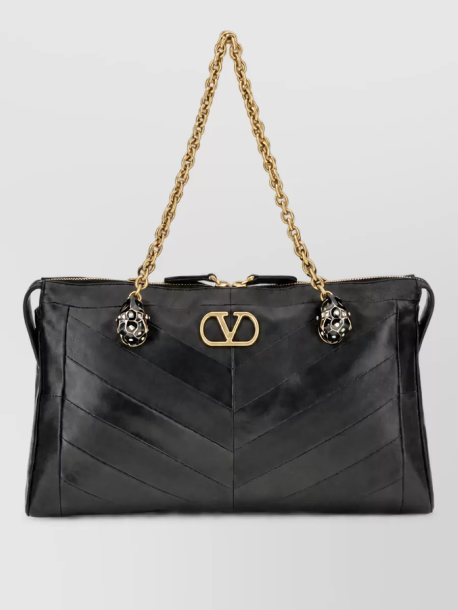 Valentino Garavani panthea medium leather clutch bag