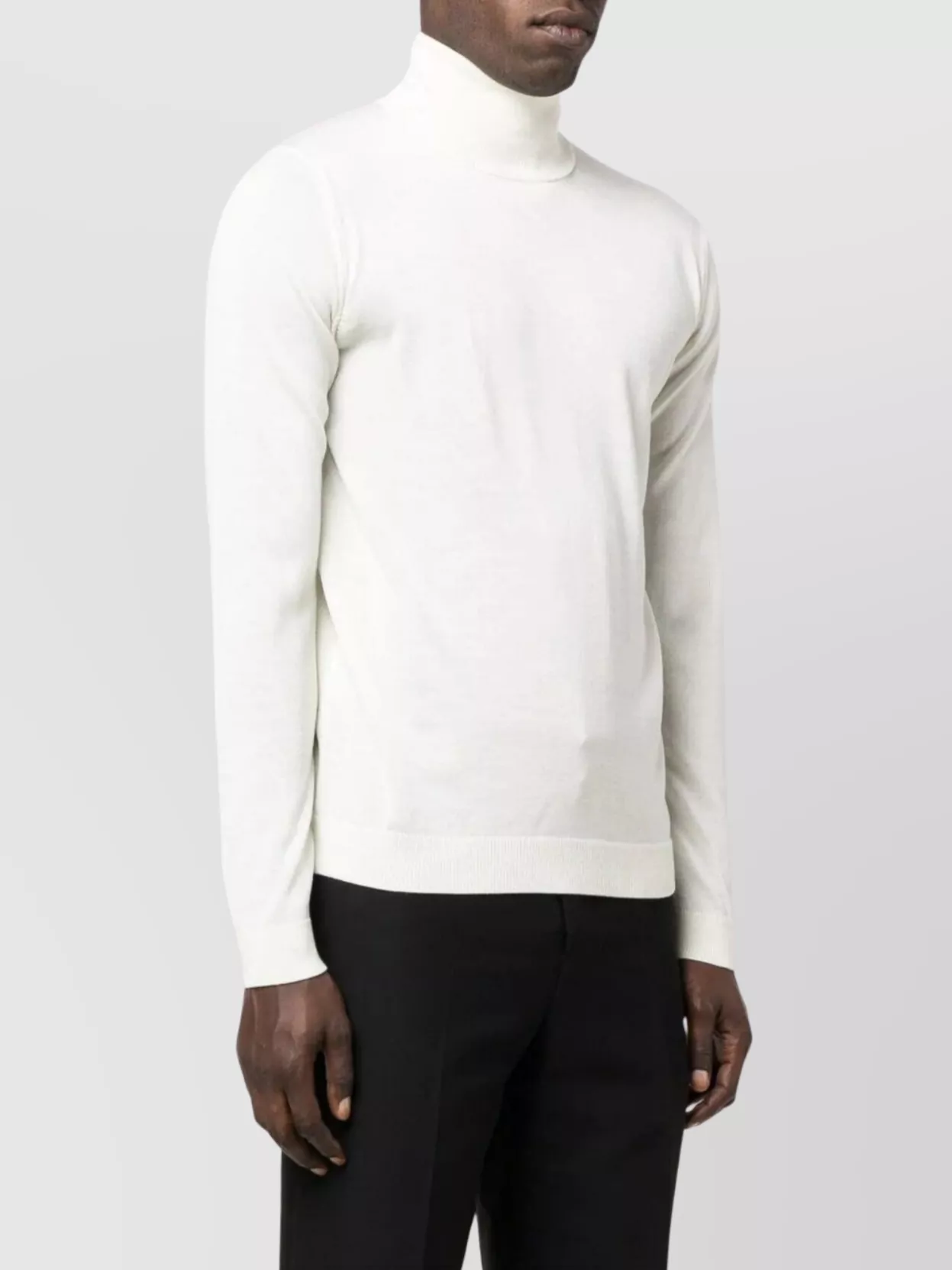 Roberto Collina Turtleneck Sweater With Ribbed Cuffs And Hem