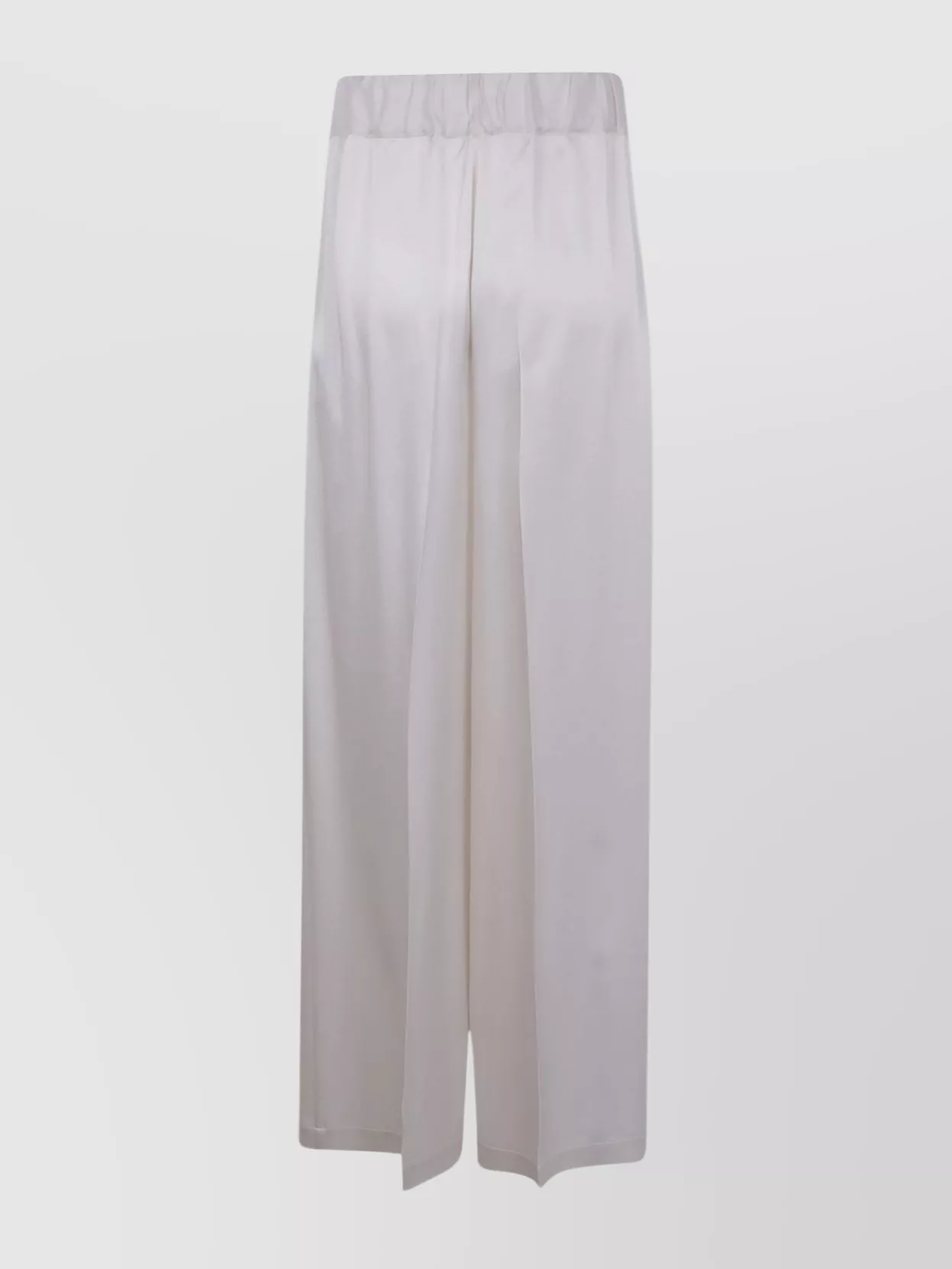 Semicouture Jhonny Wide Leg Trousers Side Pockets In White