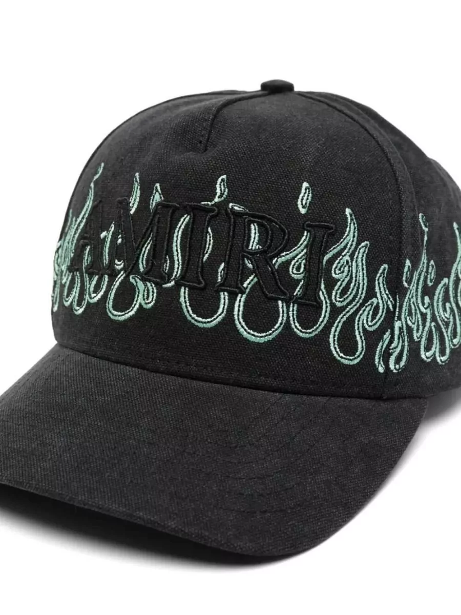 Amiri Flame Embroidered Baseball Cap