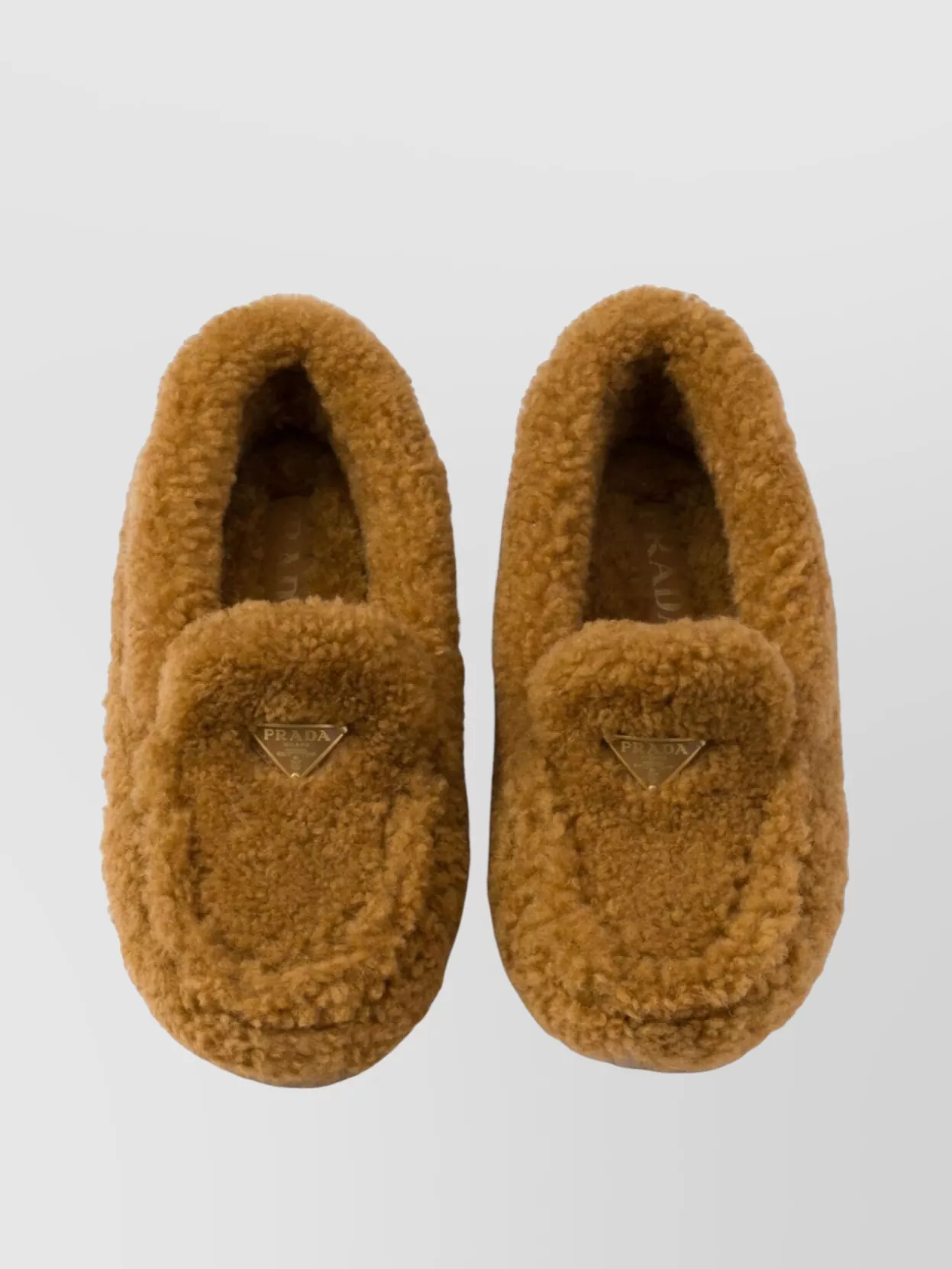Prada Shearling Faux Fur Loafers