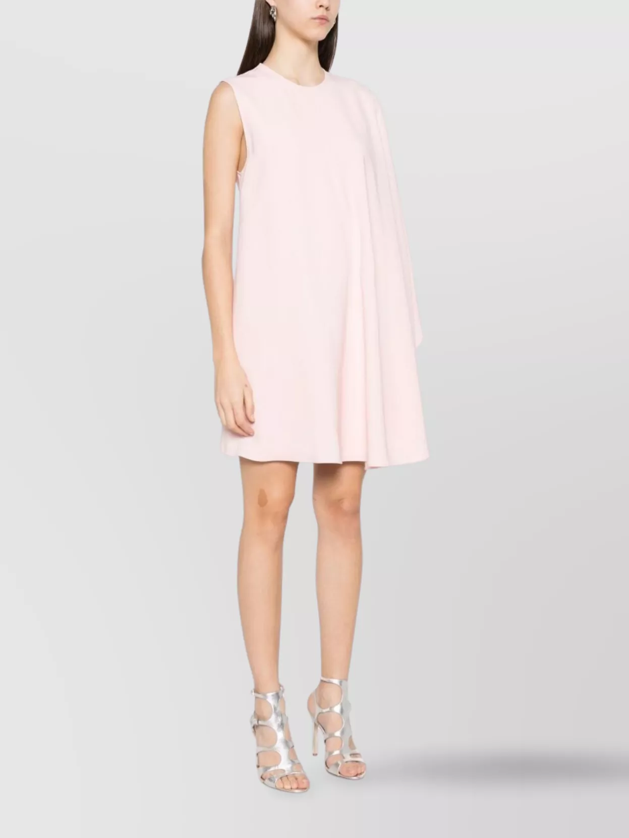 Stella Mccartney One-Shoulder Draped Mini Dress With Asymmetric Hem