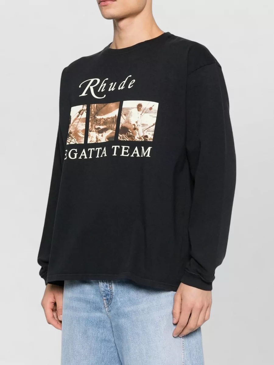 Rhude Regatta Tour Long Sleeve Graphic T Shirt