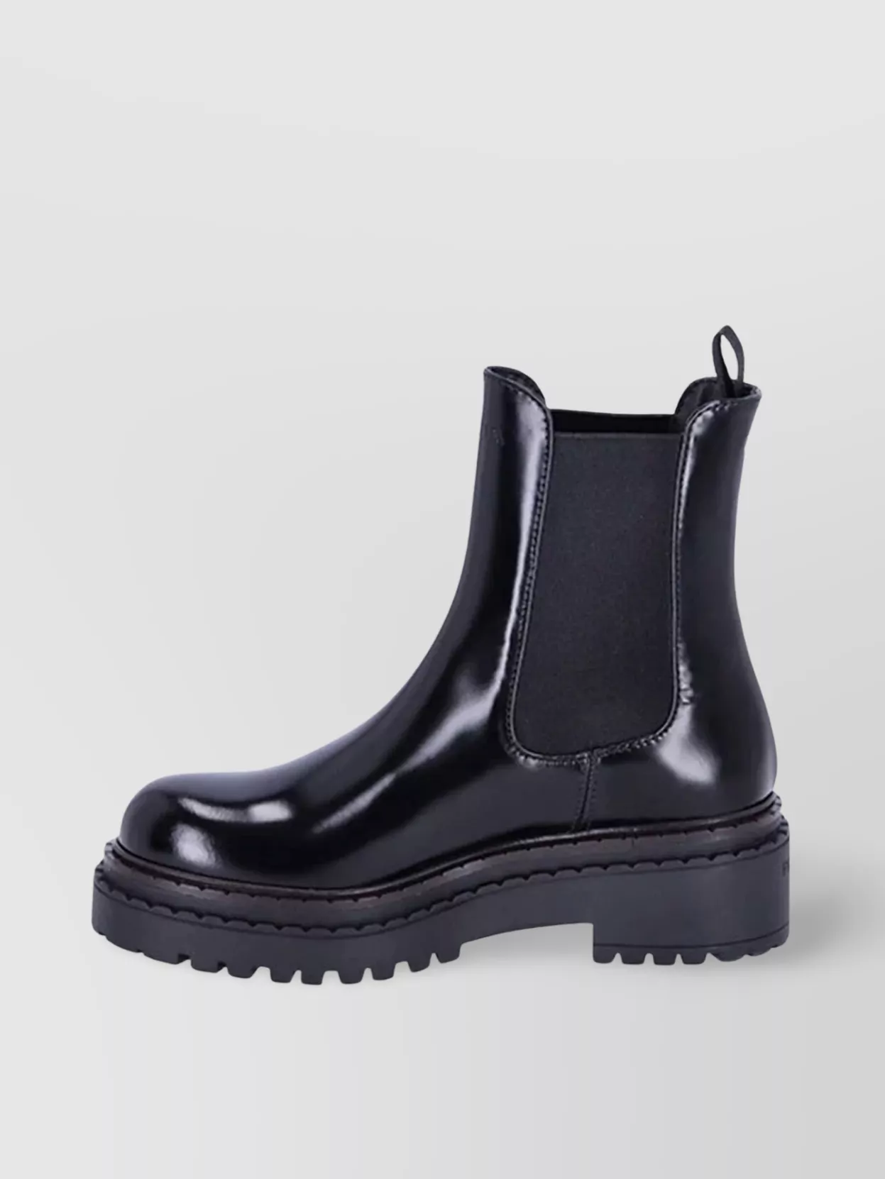 Prada Chunky Sole Glossy Finish Boots