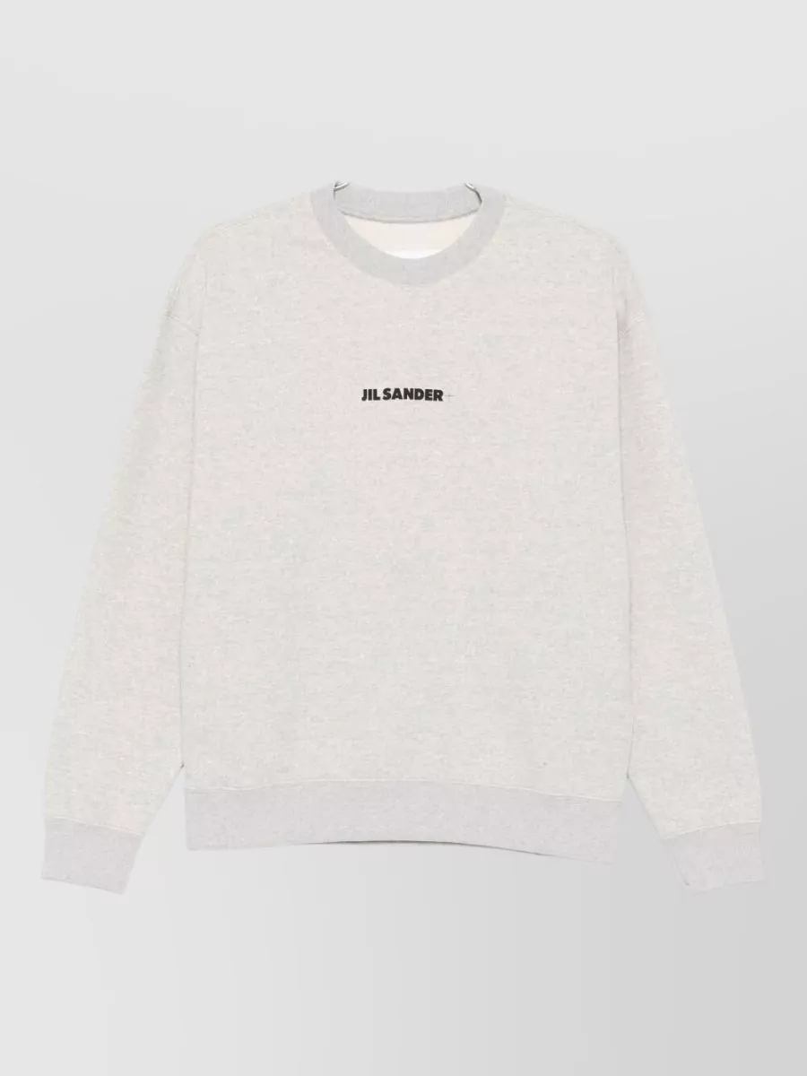 Jil Sander Plus Cotton Logo-Embroidered Crewneck Sweatshirt