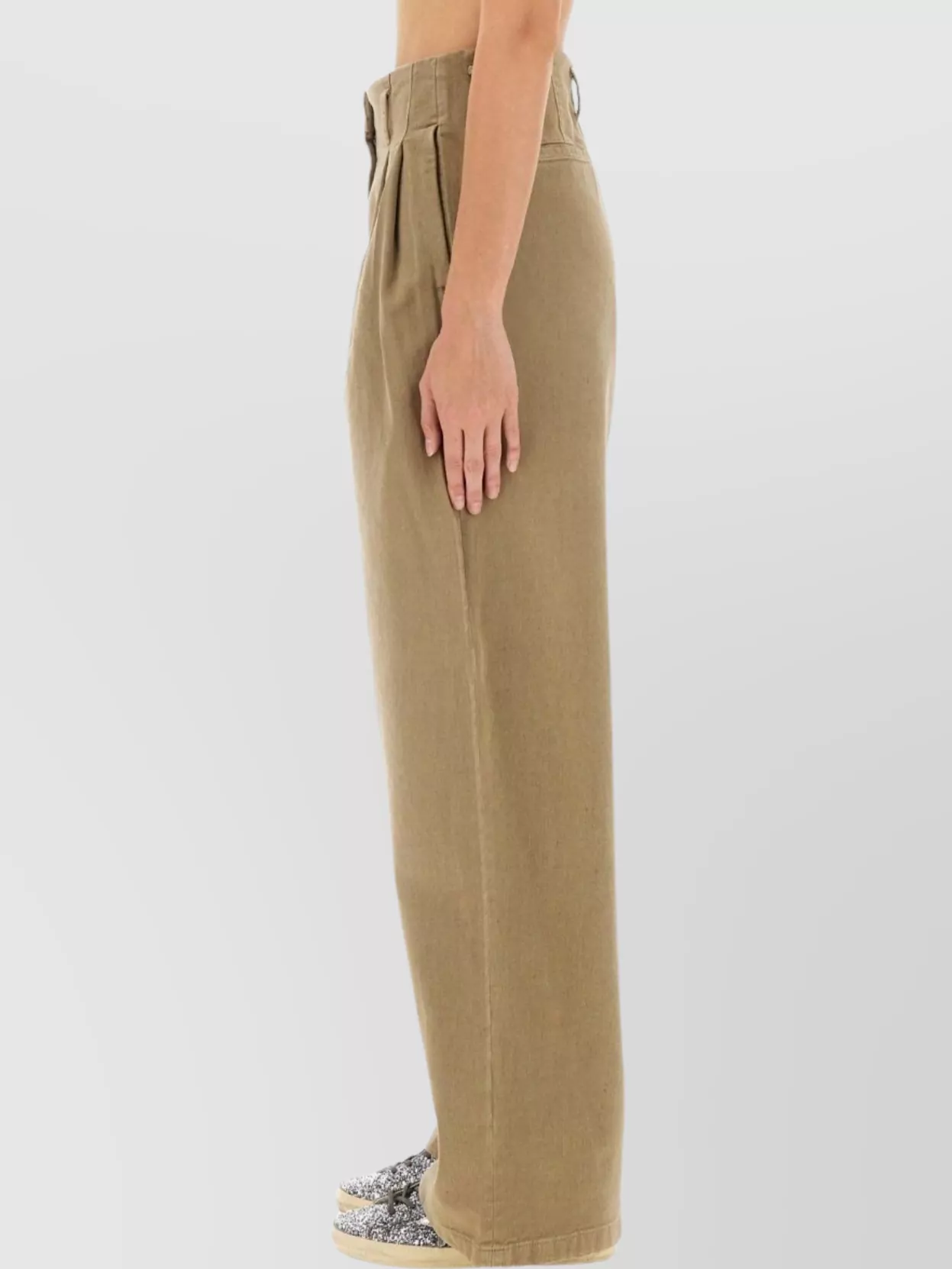 Golden Goose Wide Leg Trousers Pleated Front