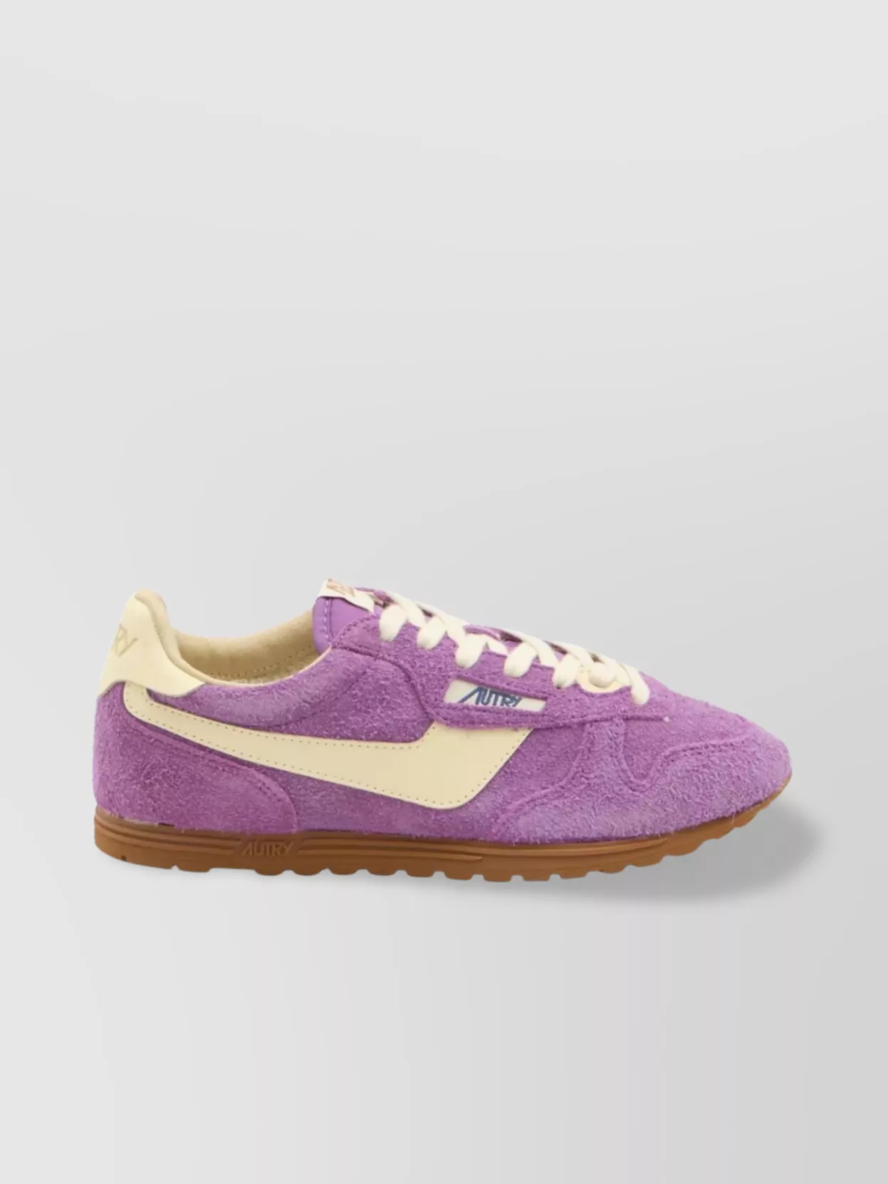 Autry Low Suede Leather Sneakers With Contrast Panels