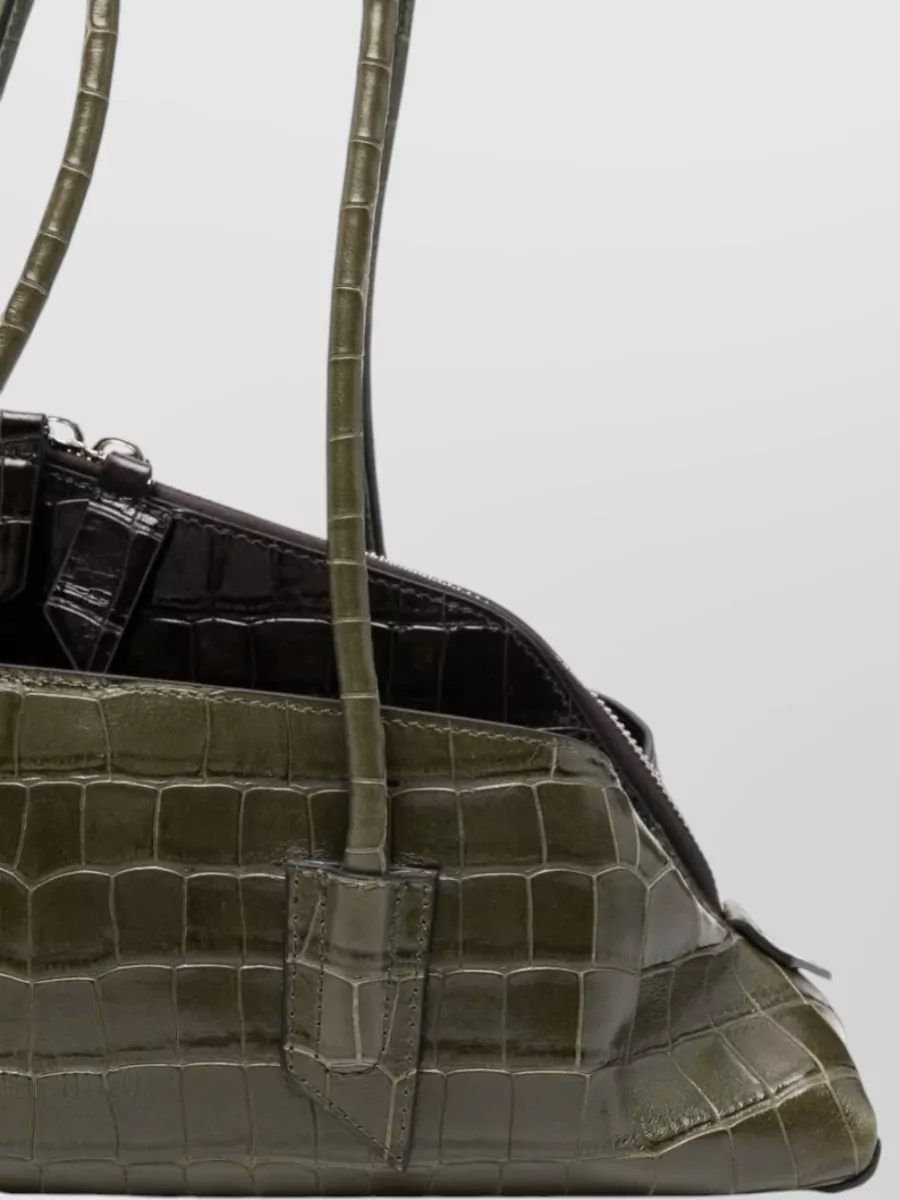 The Attico Small Embossed Leather Shoulder Bag
