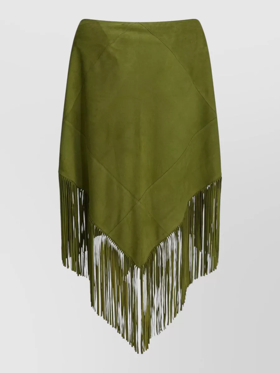 Furling By Giani Suede Asymmetric Skirt