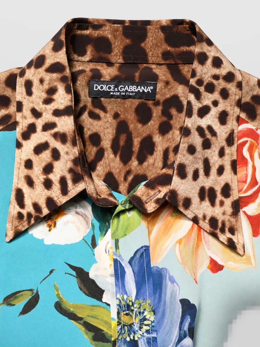 Dolce&Gabbana Silk Floral Animal Print Shirt