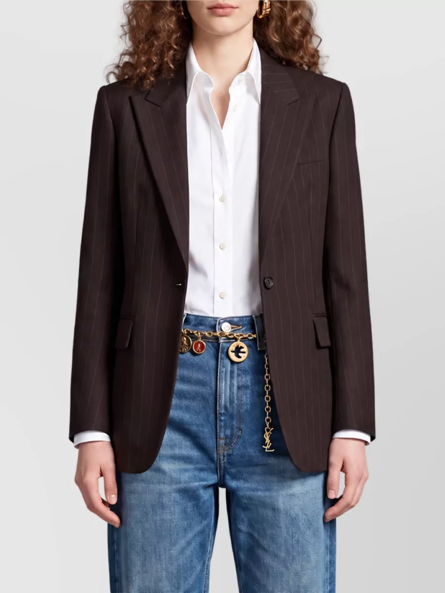 Saint Laurent Single-breasted wool suit jacket