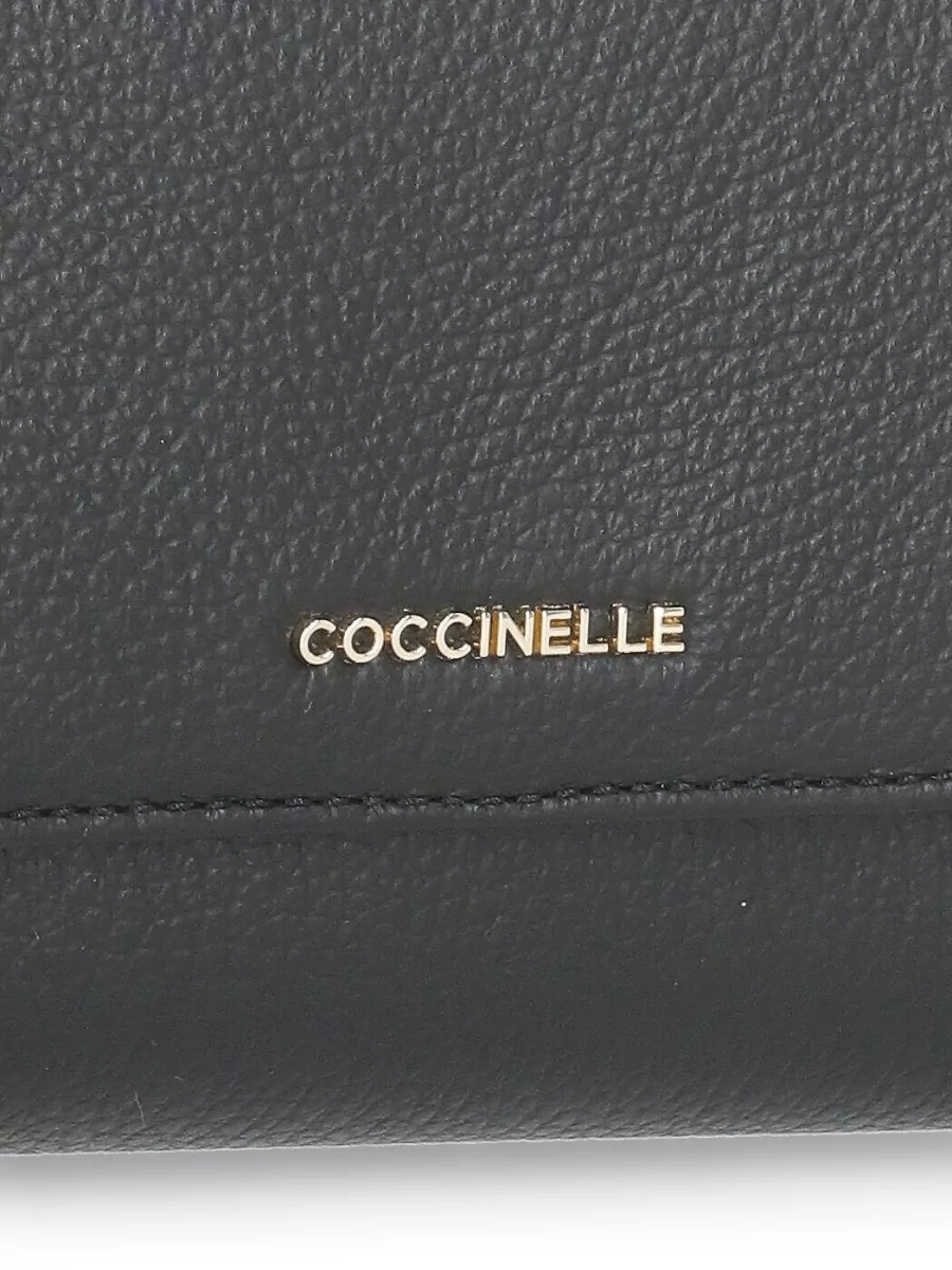 Coccinelle Flap Wallet Pebbled Leather Textured Finish