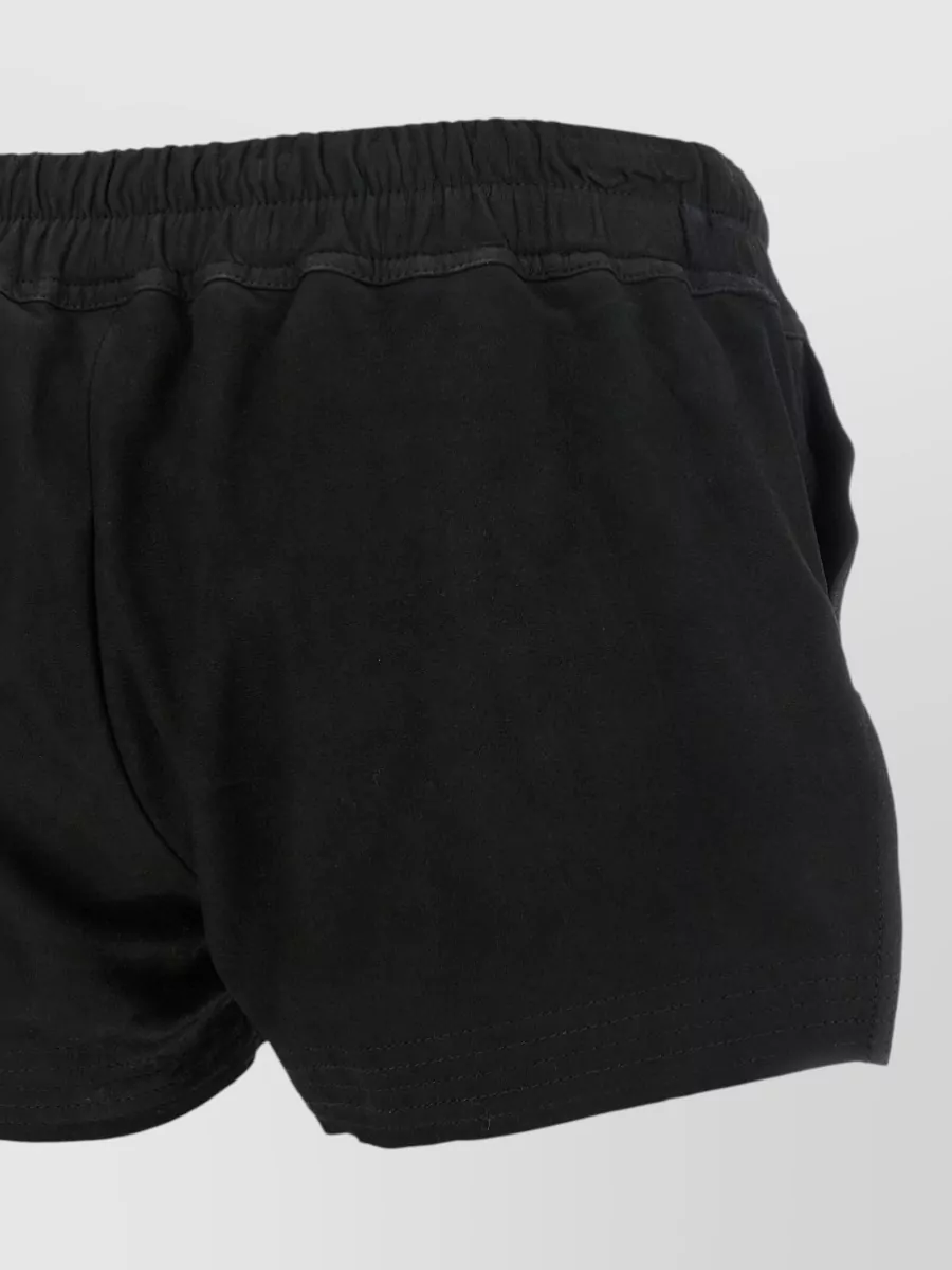 Rick Owens Leather Asymmetric Shorts
