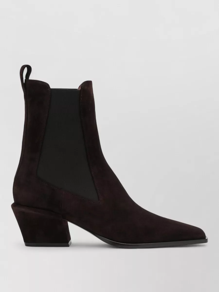 Paris Texas Ankle Boots Block Heel Elastic Panels