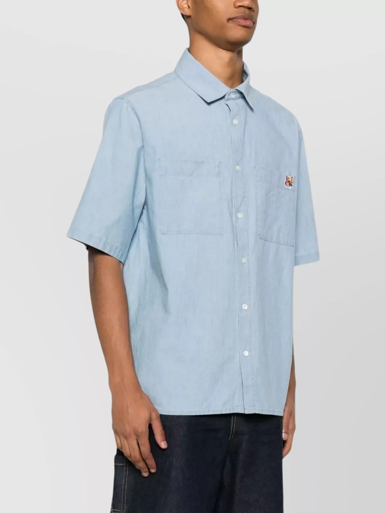 Shop Maison Kitsuné Relaxed Short Sleeve Shirt