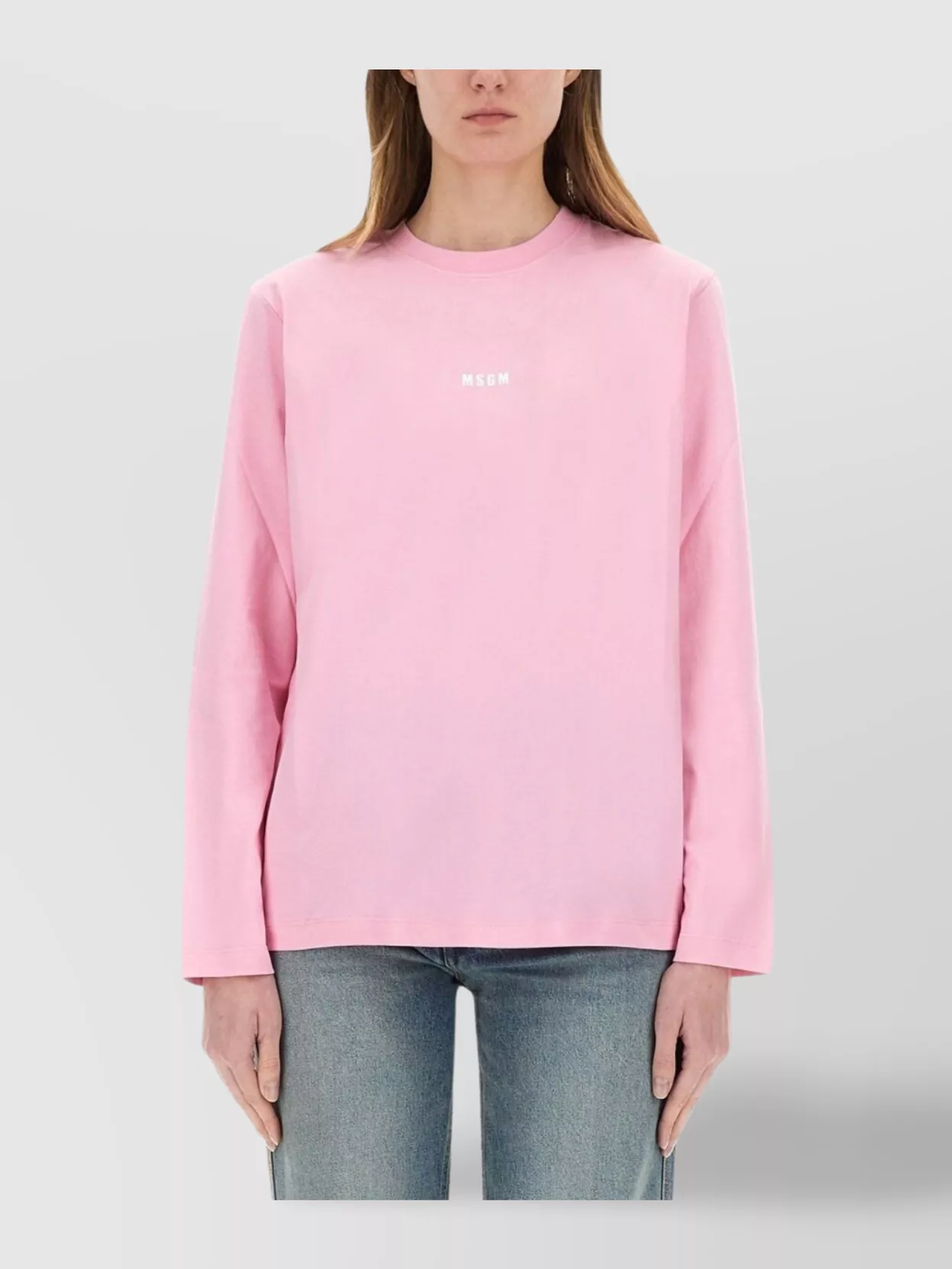 Msgm Logo Crew Neck Sweatshirt