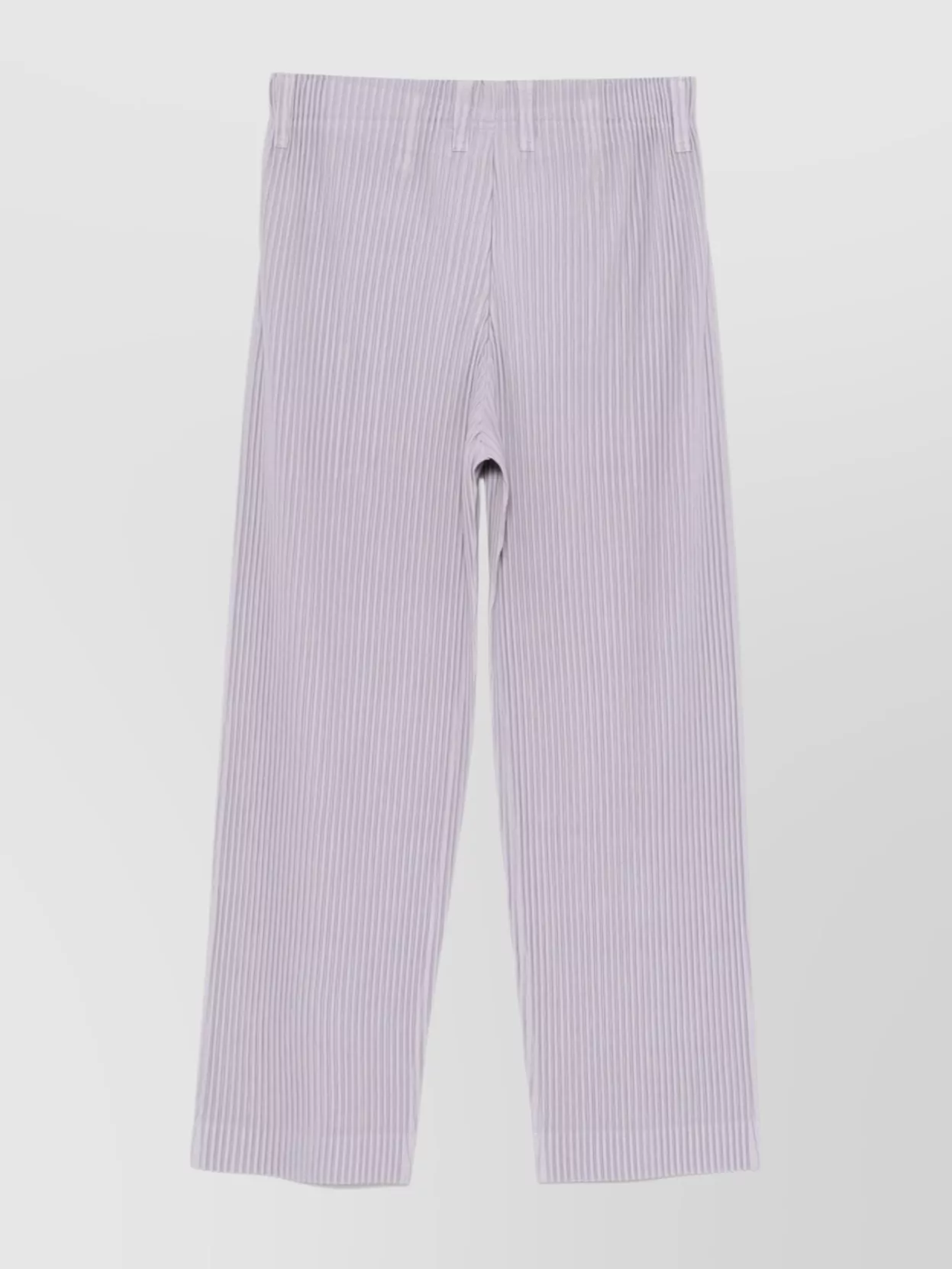 Shop Issey Miyake Straight Pleated Trousers Striped Pattern