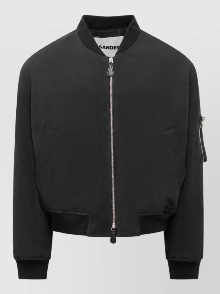 Jil Sander polyester bomber jacket